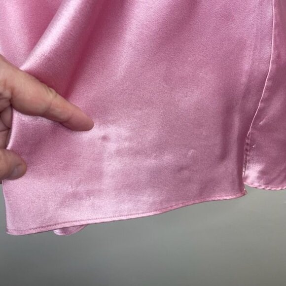 Oscar De La Renta Vintage Silky Coquette Cami Tank Large Lace Trim Satin Layer - Picture 6 of 8